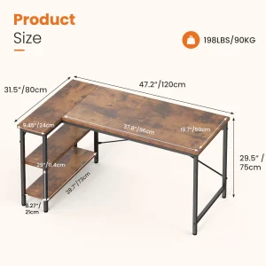 L Shaped 47 Inch Computer Desk