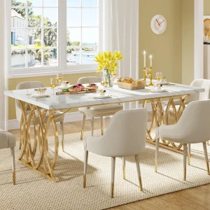 Modern Large Kitchen Table for 4-6 People