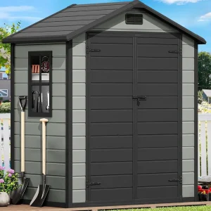 6x4 Plastic Storage Shed with Reinforced Floor
